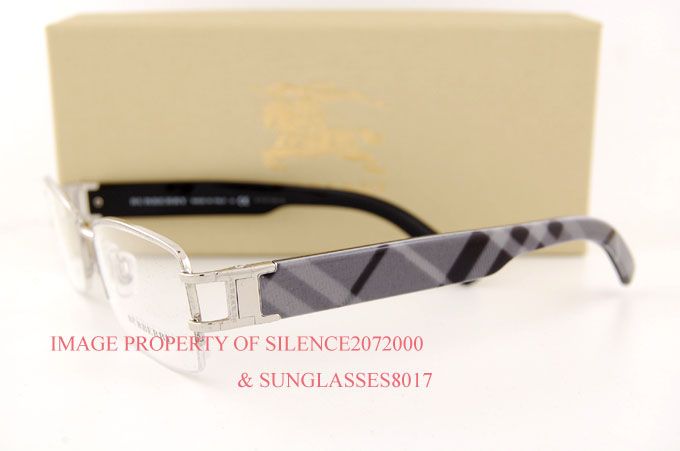 Brand New BURBERRY Eyeglasses Frames BE 1186 1005 SILVER 100% 