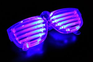   Shuffle Slotted Shutter LED Flashing Shades Light Up Glasses DJ Club