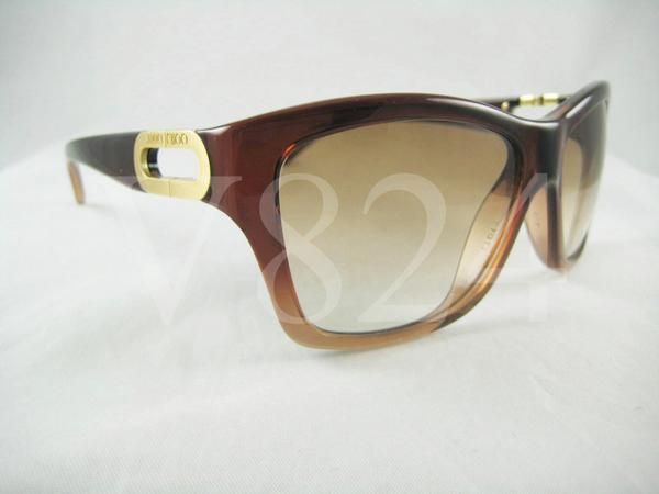 JIMMY CHOO Sunglass Brown Deep Red w Brown Grad LOU NLL  