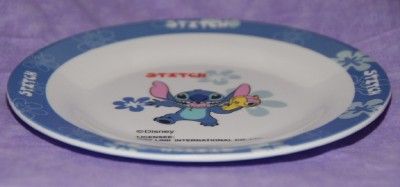 Disney Stitch Blue Kids Snack size Melamine Plate 5.5  