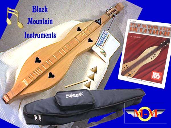   Carry Case, Dulcimer Music Book, Fender Picks, Rosewood Noter