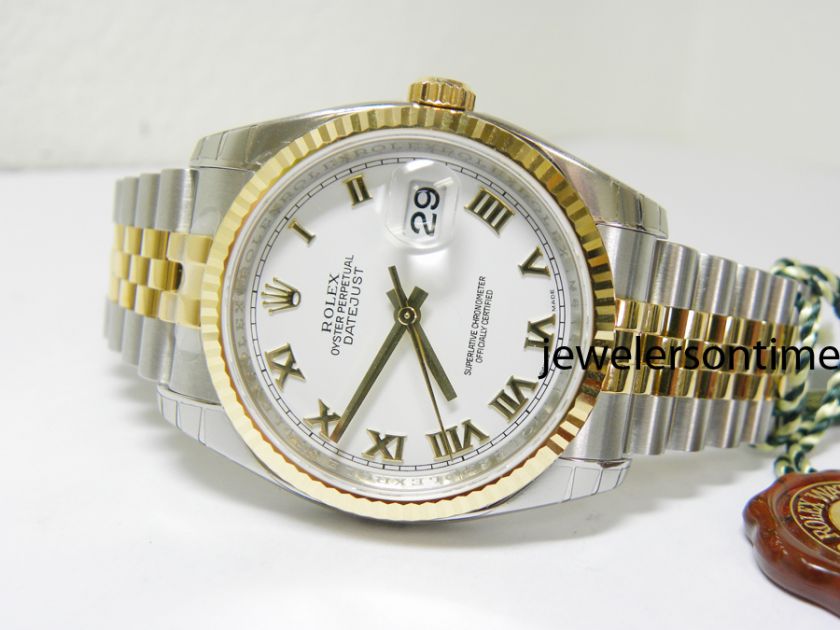 Brand New Rolex SS/18K Mens 36mm Datejust 116233 M  