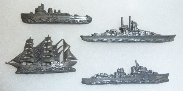 COLLECTION of 4 WW2 WHW GERMAN NAVY PLASTIC SHIPS  