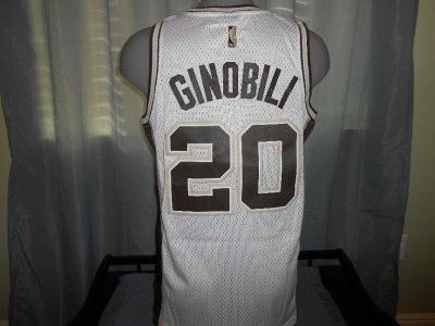 New Manu Ginobili #20 San Antonio SPURS Medium M Adidas Swingman Sewn 