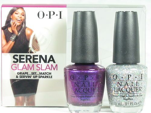 OPI Serena England GRAPE SET MATCH SERVIN UP SPARKLE  