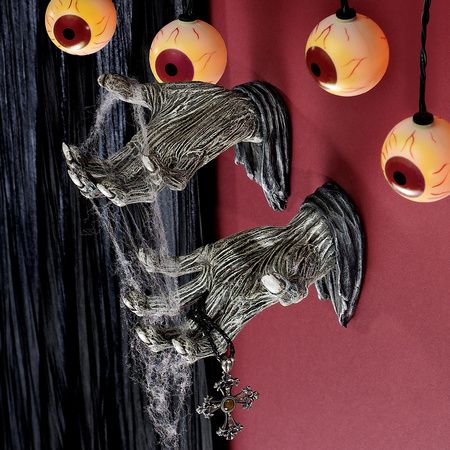   Zombie Hands Wall Sculpture Ghoulish Undead Haunting Halloween  