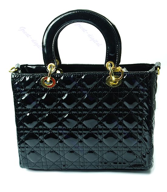   Lady New Patent Leather Lady Quilted Tote Shoulder Handbags  