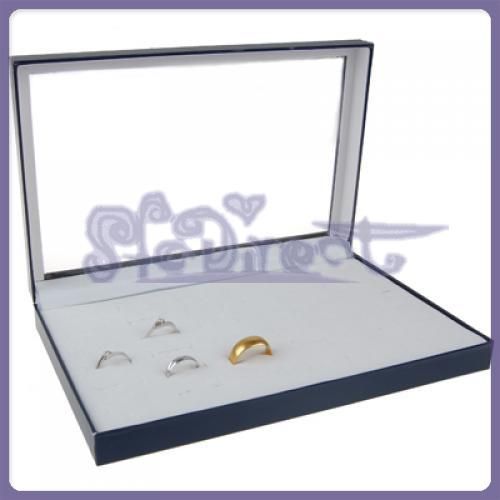 Jewelry Display Tray Plastic 36 Slots Foam Insert Box  