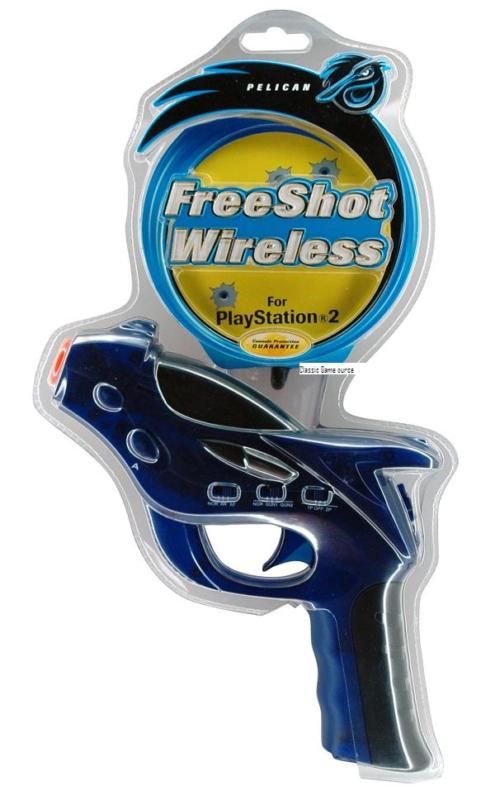 NEW FREESHOT WIRELESS LIGHT GUN PLAYSTATION 1 & 2 PS2  