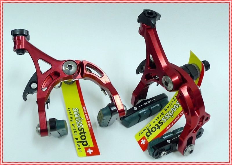 200g CNC Ti Titanium Road Brake Set Calipers Red New  