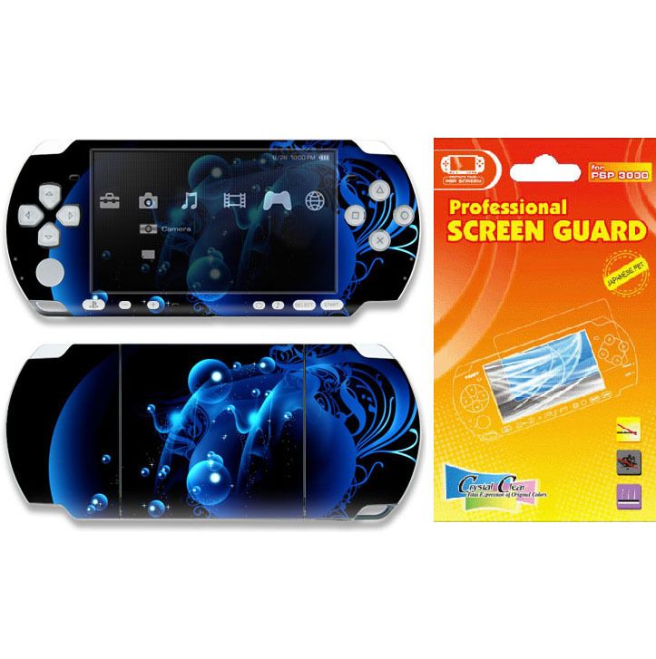 Sony PSP 3000 Slim Skin + LCD Screen Protector ^AS19  