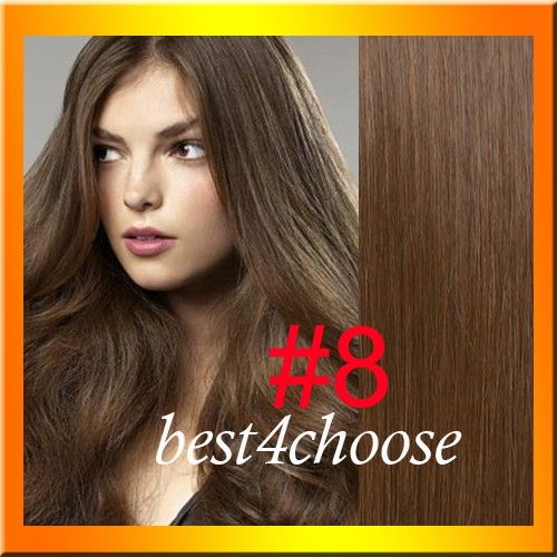 20 CLIP IN REMY REAL HUMAN HAIR EXTENSIONS FULL HEAD 7PCS  