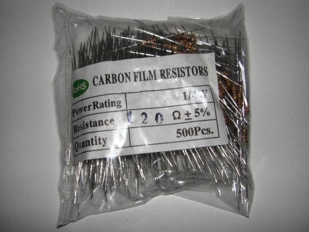 500 x 560 Ohm 1/4 Watt 5% Carbon Film Resistors  