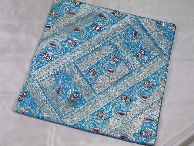 Blue Vintage Zari Brocade Ethnic Decor Pillow Covers  