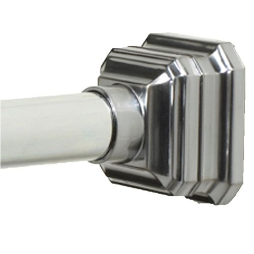   Bathstyles Decorative Chrome Finial Shower Rod 043197126306  