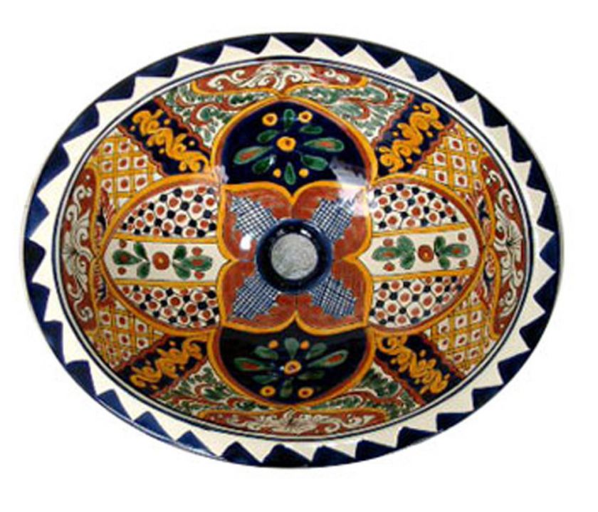 MEXICAN CERAMIC SINKS TALAVERA MEXICO 21x17 SINK #22  