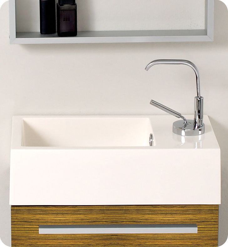 Fresca Pulito Small Zebra Modern Bathroom Vanity w Mirror FVN8002ZB 