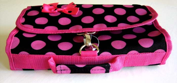 24 Hanging bag/Rollup Travel Case/Makeup Pink Toiletry  