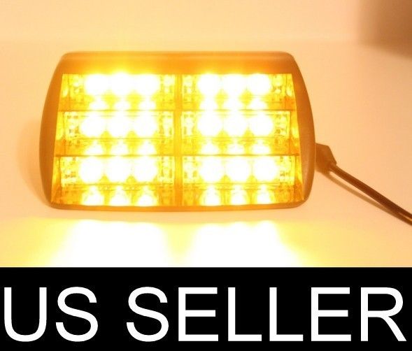 18 LED Snow Plow Truck Dash Strobe Lights 3 mode Amber  