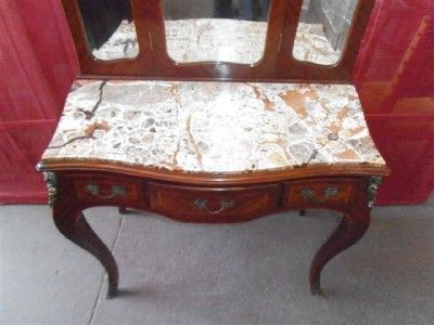   ITALIAN MARBLE TOP LOUIS XVI STYLE BEDROOM SET VANITY 12IT001E  