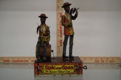   MARX SPICK AND SPAN BLACK AMERICANA TIN MINSTRAL BAND WIND UP TOY RARE