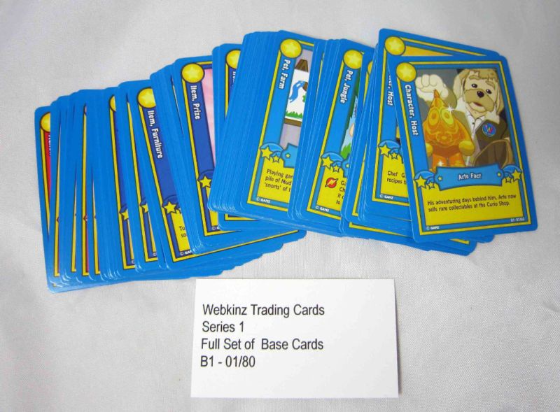 Webkinz Series 1 Complete Base Set (B1 80)  