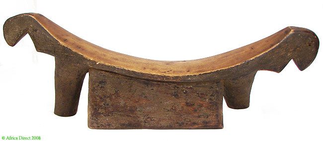 Dinka Three legged Headrest Low Stool, Sudan West Africa  