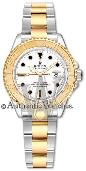 NEVER WORN ROLEX YACHT MASTER 18K SWISS WATCH ►► 168623  