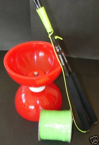 SUNDIA Pro Fly Diabolo YoYo + Sticks + String SET   RED  